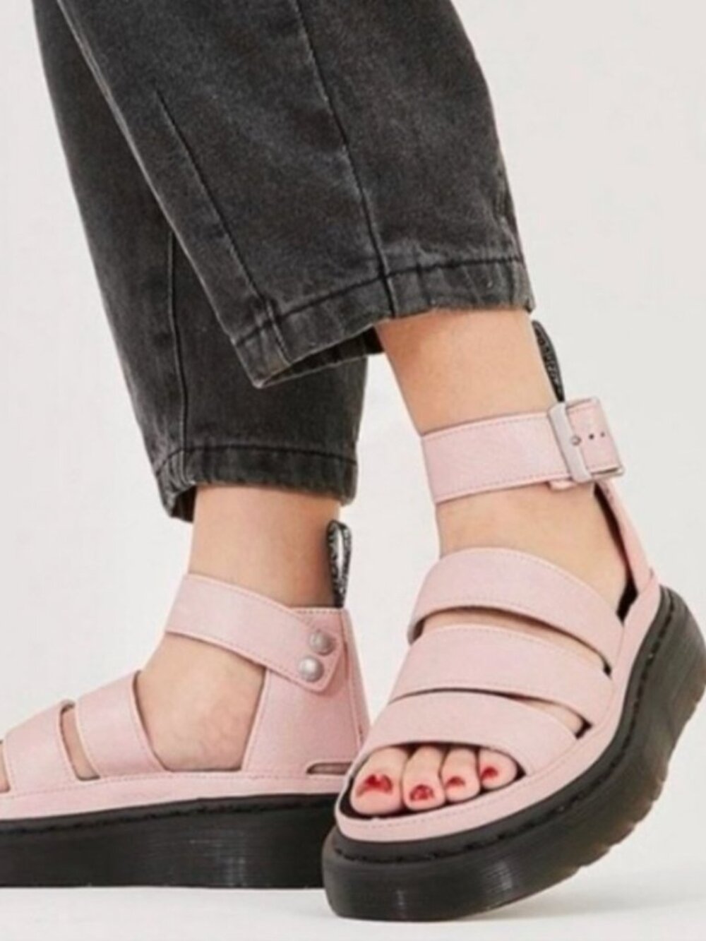 Dr. Martens Pink Clarissa II Quad Platform Sandals